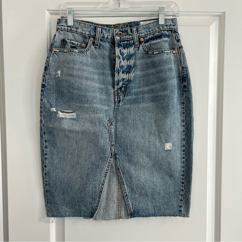 Midi denim skirt, 6